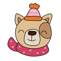Winter Animals watercolor Clipart, Animals merry christmas