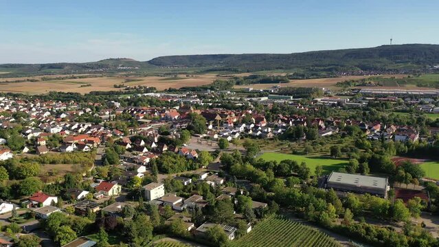 Aerial view of the city of G&uuml;glingen in Baden-Wuerttemberg