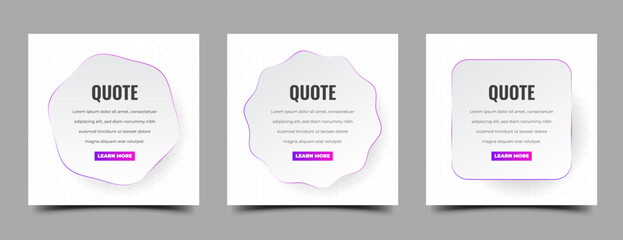 Quote social media post banner with white background