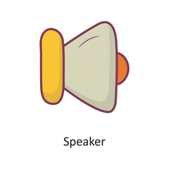 Speaker Filled outline Icon Design illustration. Media Control Symbol on White background EPS 10 File