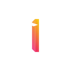 Letter I Logo Gradient Colorful Style for Company Business or Personal Branding