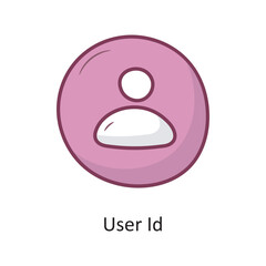 User ID Filled outline Icon Design illustration. Media Control Symbol on White background EPS 10 File