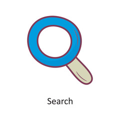 Search Filled outline Icon Design illustration. Media Control Symbol on White background EPS 10 File