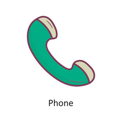 Phone Filled outline Icon Design illustration. Media Control Symbol on White background EPS 10 File