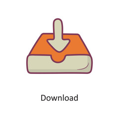 Download Filled outline Icon Design illustration. Media Control Symbol on White background EPS 10 File