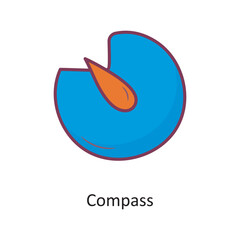 Compass Filled outline Icon Design illustration. Media Control Symbol on White background EPS 10 File