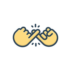 Color illustration icon for promise