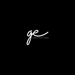 ge, ge letter logo, hand written ge logo, hand written logo