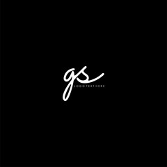 gs logo, hand written gs logo, hand written logo, gs letter, gs initial logo, initials