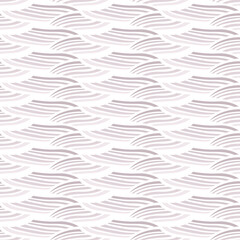 Japanese Curl Wave Line Vector Seamless Pattern