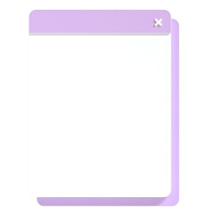 Application window illustration in 3D design