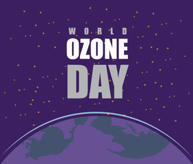 vector illustration for world ozone day - obrazy, fototapety, plakaty