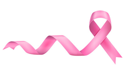 Fototapeta pink silk shiny ribbon in support of breast cancer disease vector illustration obraz