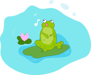 frog sings mating season songs