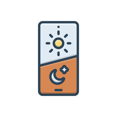 Color illustration icon for modes