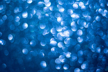 Sparkling blue bokeh background