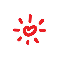 Bright Love Logo vector icon illustration