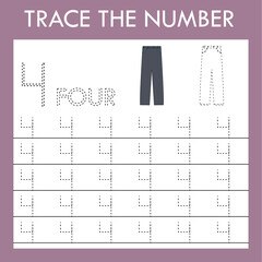  Number training write and count numbers. Exercises handwriting practice