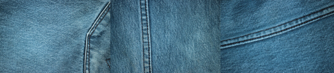 Naklejka premium blue fabric texture