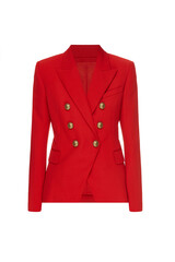Ghost mannequin. Red women's business blazer without human model. Female office classic jacket,...