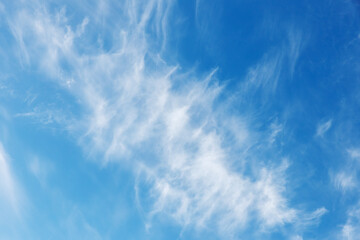 Blue sky natural background. White clouds in the blue sky