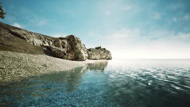 Baltic Sea coast on the rocky island