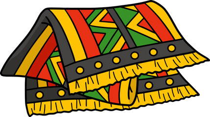 Kwanzaa Tablecloth Cartoon Colored Clipart 