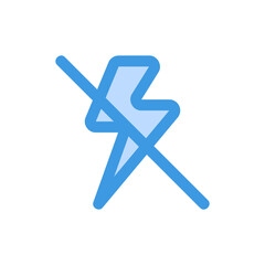 Fototapeta premium Flash off icon in blue style about camera, use for website mobile app presentation