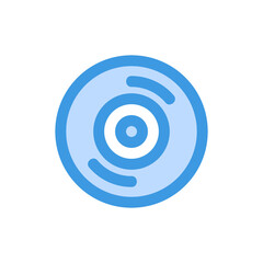 Lens icon in blue style about camera, use for website mobile app presentation