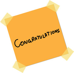 congratulations on post it note
