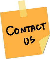 contact us on post it note