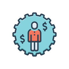 Color illustration icon for obligation