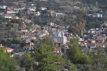 Fototapeta premium The beautiful village of Potamitissa in the province of Limassol, in Cyprus 