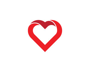 Heart Logo Concept sign icon symbol Element Design. Love, Boutique, Health Care Logotype. Vector illustration logo template