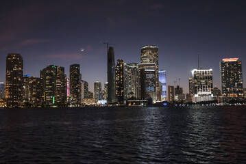 Downtown Miami skyline at night