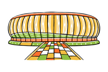 jakarta international stadium vector illustration