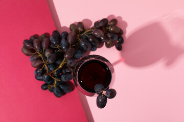 Concept of delicious alcohol drink, tasty wine