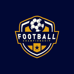 Football soccer logo template 