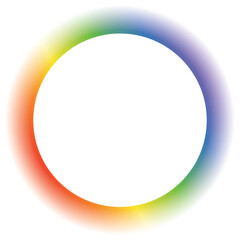 vector illustration of rainbow colored gradient banner frame on white background