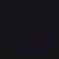 Color truchet tiling connections illustration