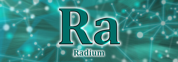 Ra symbol. Radium chemical element