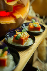 Halloween canape, Halloween food, Halloween pumpkin