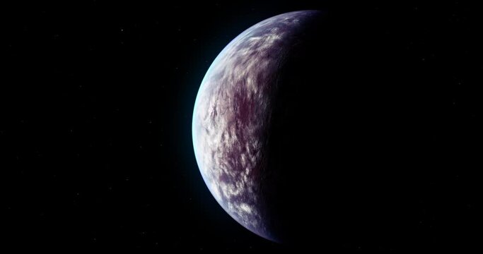 Planet mars in space or planet earth with red air on earth