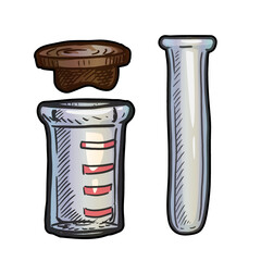 Test tube vector illustration on white background