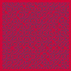 Color truchet tiling connections illustration