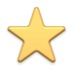 Premium five pointed star realistic metallic golden bauble festive holiday decor 3d template vector