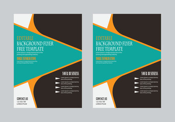 business flyer template, abstract business flyer