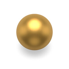 Premium golden metallic glossy sphere realistic ball jewelry element 3d template vector illustration