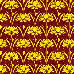 Seamless pattern with beautiful flower