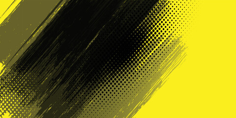 Yellow background and black dot